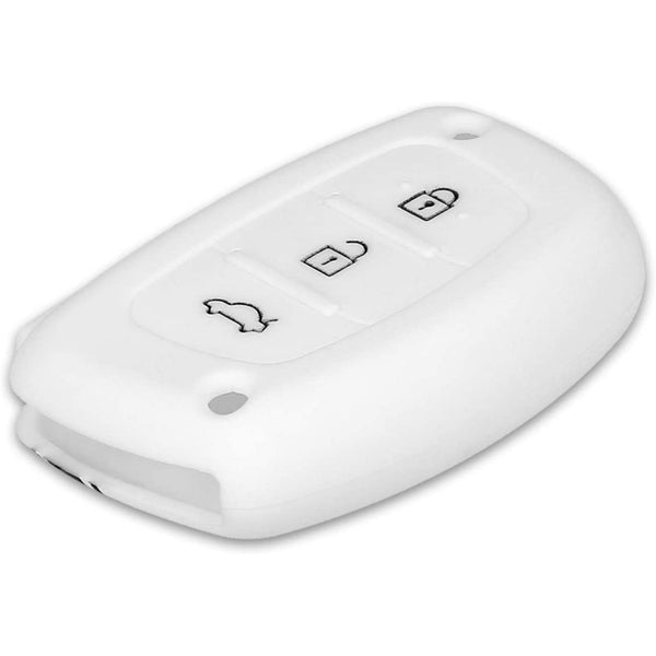 Car Key Cover Compatible with Hyundai Creta Venue Elantra Tucson i10 i20 Elite Active Xcent Verna 3 Button Push Button Start Key - Rally Stripes