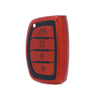 JVCV® Premium Soft TPU Leather Pattern Key Cover Compatible with Hyundai Smart Key