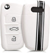 JVCV® Car Key Cover Compatible with Audi A1 A3 A6 Q2 Q3 Q7 TT TTS R8 S3 S6 RS3 Folding Key - Rally Stripe