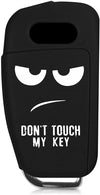 JVCV® Car Key Cover Compatible with Audi A1 A3 A6 Q2 Q3 Q7 TT TTS R8 S3 S6 RS3 Folding Key - Don't Touch My Key