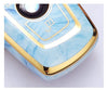 JVCV® Marble Gold Border TPU Key Cover Compatible with BMW Smart Key