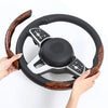 JVCV® Premium ABS Steering Wheel Trim Cover – Wood Pattern | Luxury Car Interior Decorative Overlay | Anti-Slip Scratch-Resistant Stylish Upgrade | Universal Fit for Most Cars