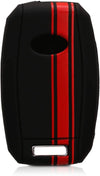 JVCV® Car Key Cover Compatible with Kia Folding Key - Rally Stripe