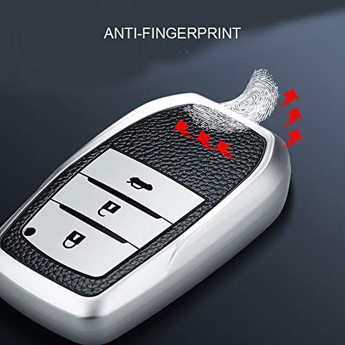 JVCV® Premium Soft TPU Leather Pattern Key Cover Compatible with Toyota Smart Key