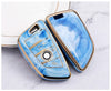 JVCV® Marble Gold Border TPU Key Cover Compatible with BMW Blade Smart Key