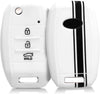 JVCV® Car Key Cover Compatible with Kia Folding Key - Rally Stripe