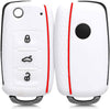 JVCV® Car Key Cover Compatible with Volkswagen Polo Vento Jetta Ameo Passat and Skoda Rapid Laura Superb Octavia Fabia Yeti Folding Key