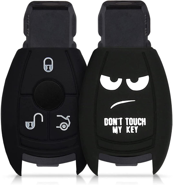 JVCV® Car Key Cover Compatible with Mercedes Benz Smart Key - Don't Touch My Key