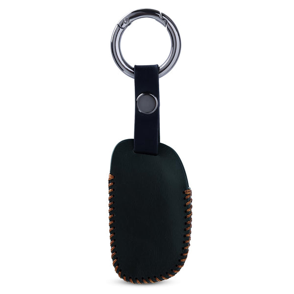 JVCV® Soft Handmade Leather Key Cover Compatible with New Hyundai Alcazar and Creta 4 Button Smart Key