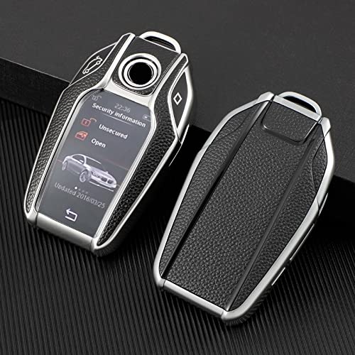 JVCV® Premium Soft TPU Leather Pattern Key Cover Compatible with BMW X Series Key