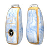 JVCV® Marble Gold Border TPU Key Cover Compatible with Benz E Series Smart Key
