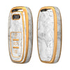 JVCV® Marble Gold Border TPU Key Cover Compatible with Audi Smart Key