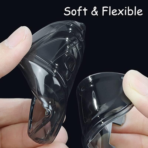 JVCV® Soft TPU Transparent Cover with keychain – BMW Blade Smart Key (Transparent Black)