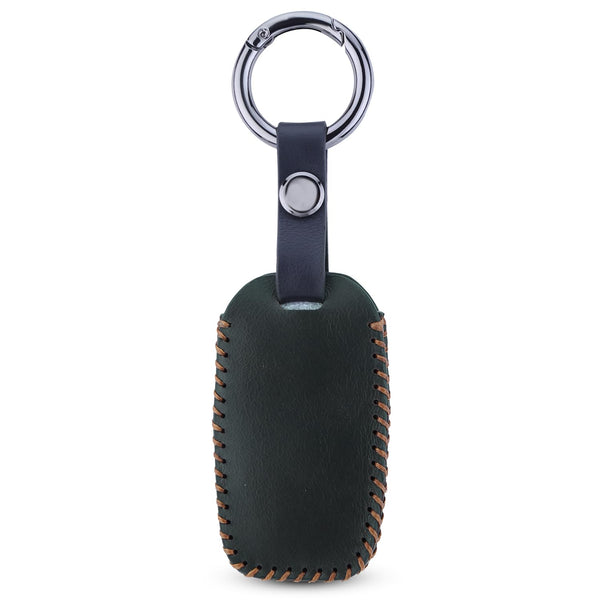 JVCV® Soft Handmade Leather Key Cover Compatible with Kia Sonet Seltos Carens 4 Button Smart Key