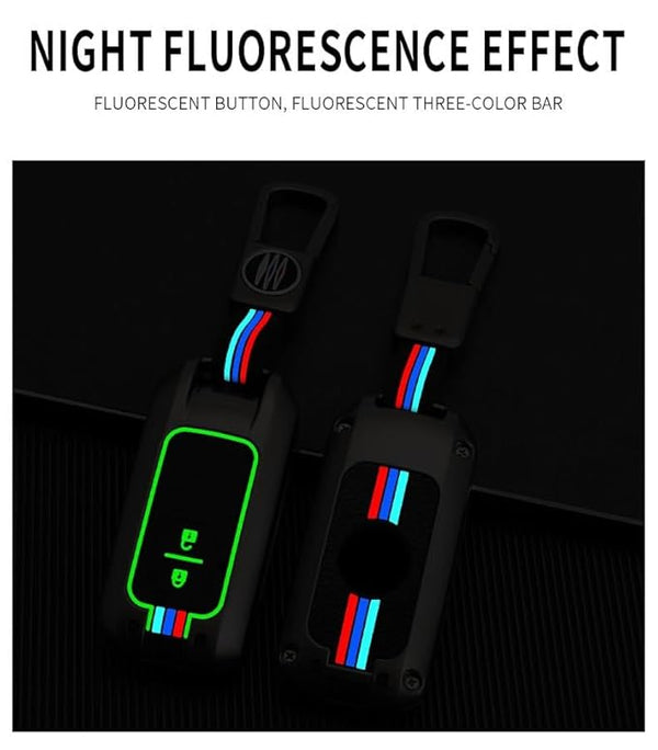 JVCV® Metal Key Cover compatible with Suzuki Jimny, Fronx, Grand Vitara, BALENO, XL6, Swift, ERTIGA, DZIRE, Urban Cruiser, Glanza, Hyryder 2 Button Smart Key