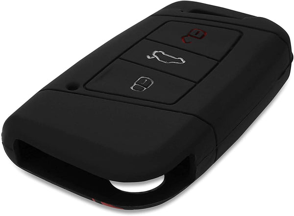 JVCV® Car Key Cover Compatible with Skoda Kodiaq, Superb, Octavia Push Button Start Car Smart Key - Rally Stripe