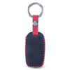 JVCV® Soft Handmade Leather Key Cover Compatible with Kia Sonet Seltos Carens 4 Button Smart Key