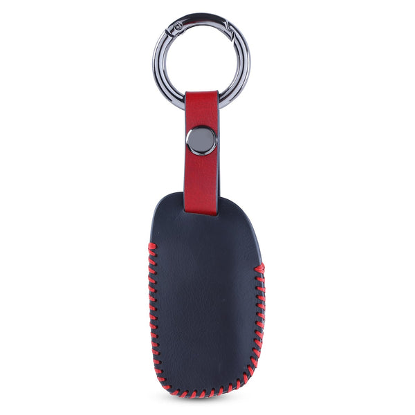 JVCV® Soft Handmade Leather Key Cover Compatible with New Hyundai Alcazar and Creta 4 Button Smart Key