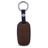 JVCV® Soft Handmade Leather Key Cover Compatible with Kia Sonet Seltos Carens 4 Button Smart Key