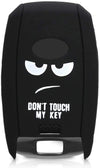 JVCV® Car Styling Soft Silicone Key Cover Compatible with Kia Seltos Sonet Carens 3 Button Smart Key - Don't Touch My Key