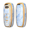 JVCV® Marble Gold Border TPU Key Cover Compatible with Audi Smart Key