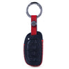 JVCV® Soft Handmade Leather Key Cover Compatible with New Hyundai Alcazar and Creta 4 Button Smart Key
