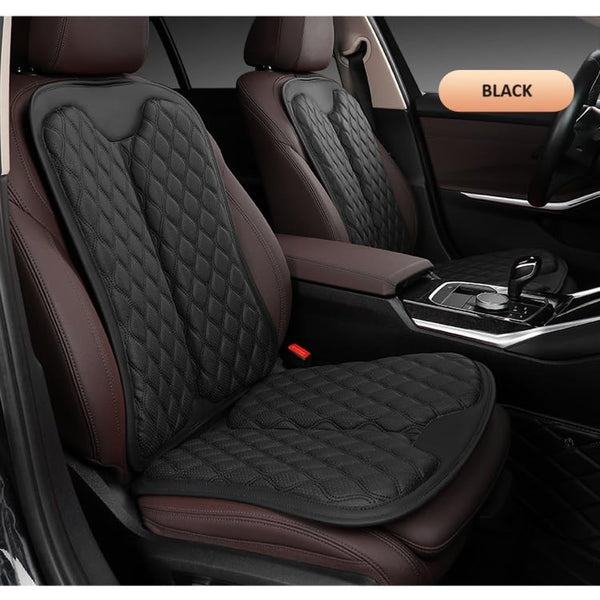 JVCV® Premium 2-in-1 Car Seat Cover Protector for Driver Seat – Faux Leather Cushion with Back Support | Universal Fit | Breathable Non-Slip Mat for SUV, Sedan, Hatchback