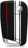 JVCV® Car Key Cover Compatible with Skoda Octavia, Kodiaq Superb Folding Key - Rally Stripe