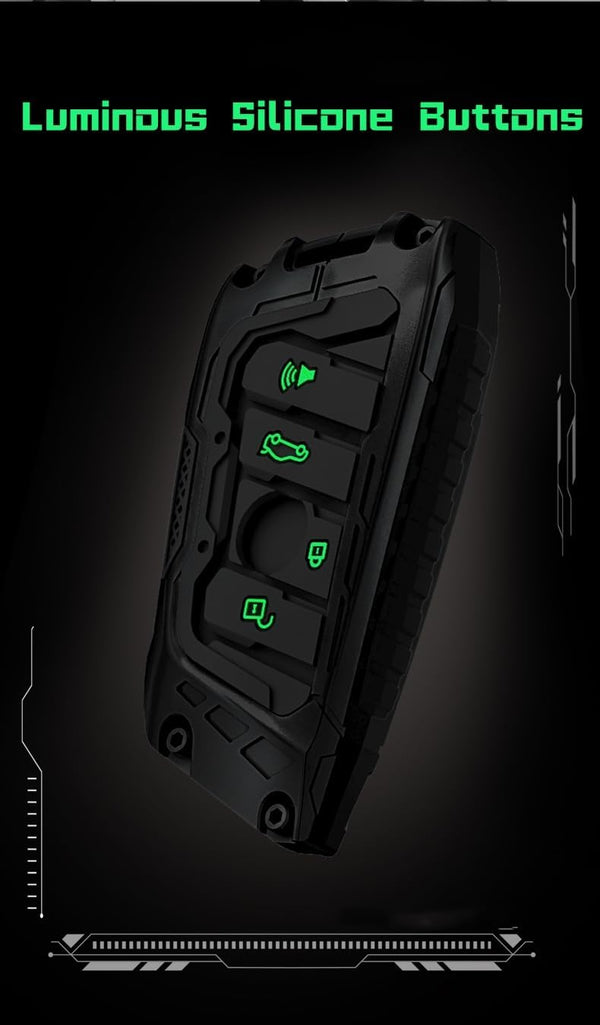 JVCV® Zinc Alloy Metal Key Cover Compatible with BMW 2 3 5 6 7 Series X1 X2 X3 X5 X6 Blade Smart Key