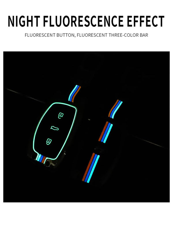 JVCV® Metal Key Cover compatible with Hyundai Alcazar and Creta 4 Button Key