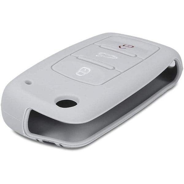 Car Key Cover Compatible with Volkswagen Polo Vento Jetta Ameo Passat and Skoda Rapid Laura Superb Octavia Fabia Yeti Folding Key - Rally Stripe