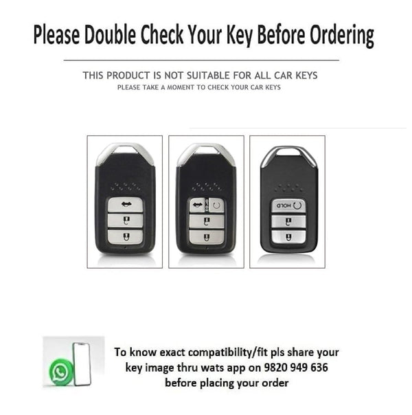 JVCV® Car Key Cover Compatible with Honda 3 Button Smart Key for City, Elevate, Civic, Jazz, Amaze, CR-V,BR-V, WR-V - Rally Stripe