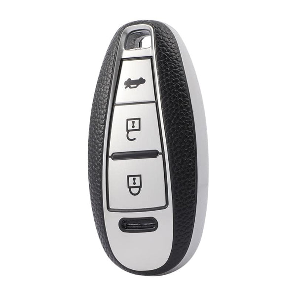 JVCV® Premium Soft TPU Leather Pattern Key Cover Compatible with Maruti Suzuki & Toyota Smart Keys