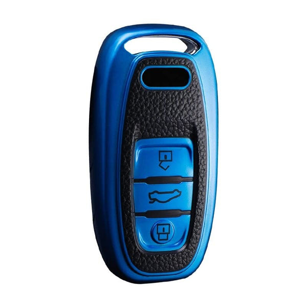 JVCV® Premium Soft TPU Leather Pattern Key Cover Compatible with Audi Smart Key