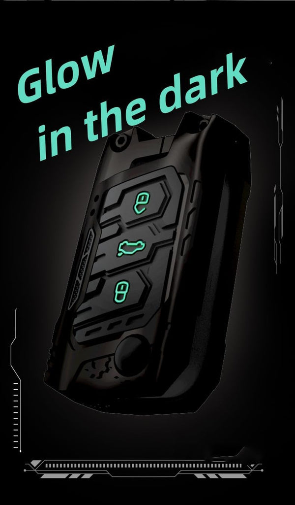 JVCV® Metal Key Cover compatible with Skoda Slavia Kushaq Taigun Tiguan Virtus Octavia Kodiaq Superb Folding Key