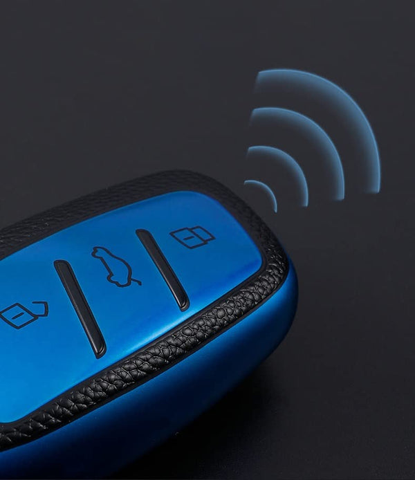 JVCV® Premium Soft TPU Leather Pattern Key Cover Compatible with MG Smart Key