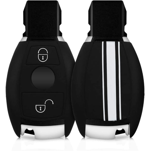Car Key Cover Compatible with Mercedes Benz Smart Key - Rally Stripe