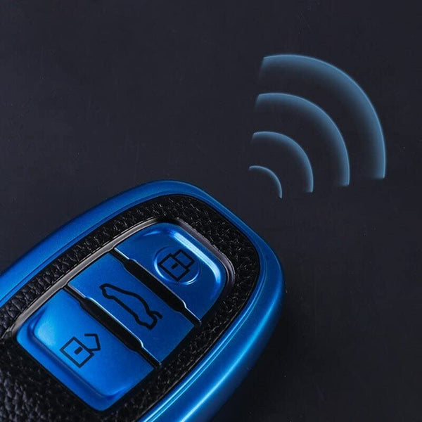 JVCV® Premium Soft TPU Leather Pattern Key Cover Compatible with Audi Smart Key