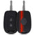 Car Key Cover Compatible with Renault Kiger, Kwid, Duster 2016, Triber 2 Button Remote Key - Rally Stripe