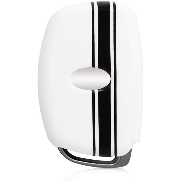 Car Key Cover Compatible with Hyundai Creta Venue Elantra Tucson i10 i20 Elite Active Xcent Verna 3 Button Push Button Start Key - Rally Stripes