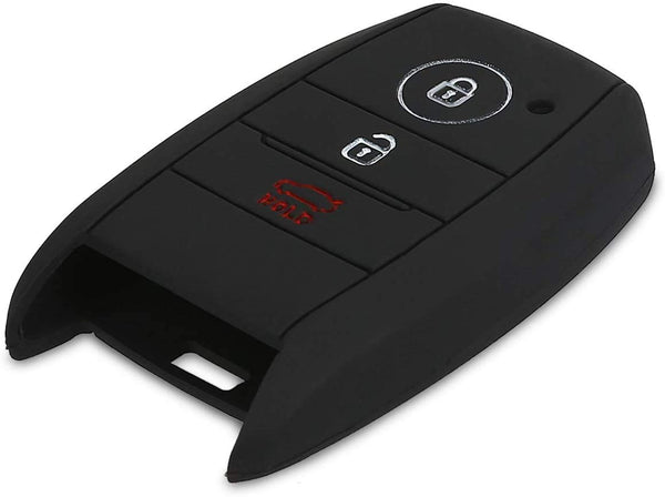 JVCV® Car Key Cover Compatible with Kia Seltos Sonet Carens 3 Button Smart Key - Rally Stripe
