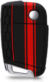 JVCV® Car Key Cover Compatible with Skoda Octavia, Kodiaq Superb Folding Key - Rally Stripe