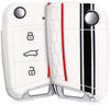 JVCV® Car Key Cover Compatible with Skoda Octavia, Kodiaq Superb Folding Key - Rally Stripe