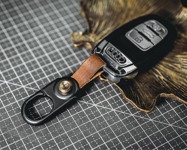 JVCV® Leather Universal Keychain – Premium Zinc Alloy Buckle | Lightweight Ring Hook Organizer for Car, Bike, Home & Office Keys | Stylish Accessories Holder for Men & Women