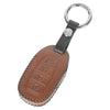 JVCV® Soft Handmade Leather Key Cover Compatible with Hyundai Verna 2023 Car 4 Button Smart Key
