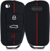 JVCV® Car Key Cover Compatible with Audi A1 A3 A6 Q2 Q3 Q7 TT TTS R8 S3 S6 RS3 Folding Key