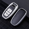 JVCV® Premium Soft TPU Leather Pattern Key Cover Compatible with Audi Smart Key