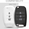 JVCV® Car Key Cover Compatible with Kia Folding Key - Rally Stripe