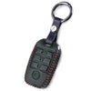 JVCV® Soft Handmade Leather Key Cover Compatible with Kia Sonet Seltos Carens 4 Button Smart Key