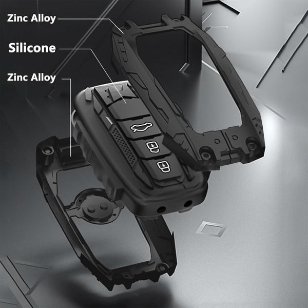 JVCV® Metal Key Cover compatible with Toyota Fortuner, Hilux, Innova Crysta, Fortuner Legender, Innova HyCross, Land Cruiser 2B/3B Smart Key